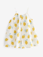 Yellow Lemons Printed Cotton Playsuit (3mths-8yrs) - Image 6 of 6