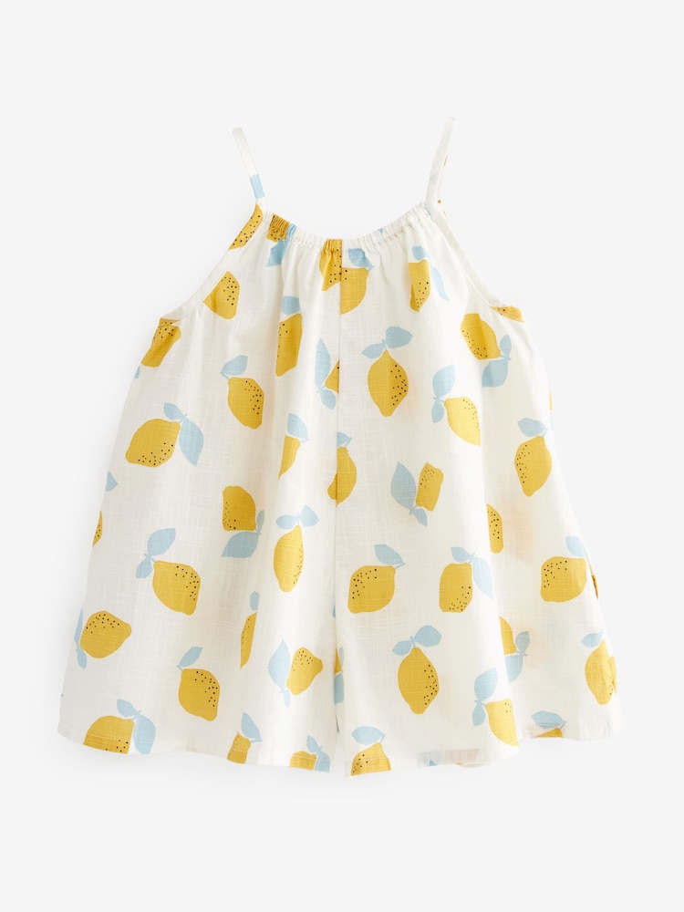 Yellow Lemons Printed Cotton Playsuit (3mths-8yrs) - Image 6 of 6