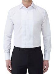Skopes White Tailored Fit Pleat Formal Dress Shirt - Image 1 of 5