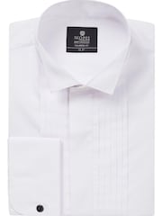 Skopes White Tailored Fit Pleat Formal Dress Shirt - Image 5 of 5