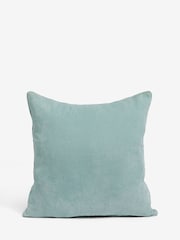 Slate Teal Blue 59 x 59cm Soft Velour Cushion - Image 2 of 4