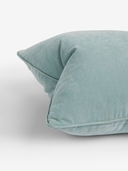 Slate Teal Blue 59 x 59cm Soft Velour Cushion - Image 3 of 4
