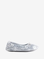 Laura Ashley Grey Ballet Slippers - Image 3 of 3