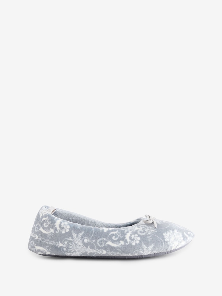Laura Ashley Grey Ballet Slippers - Image 3 of 3