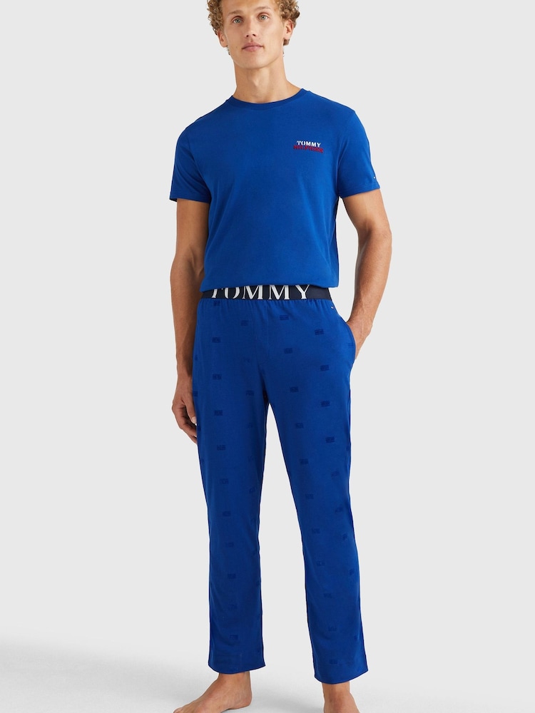 Tommy Hilfiger Blue TH Ultra Soft Pyjama Trousers - Image 2 of 6