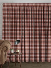 Red Cleveland Check Made To Measure Curtains - Image 1 of 8