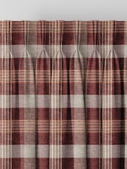 Red Cleveland Check Made To Measure Curtains - Image 2 of 8