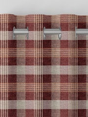 Red Cleveland Check Made To Measure Curtains - Image 6 of 8