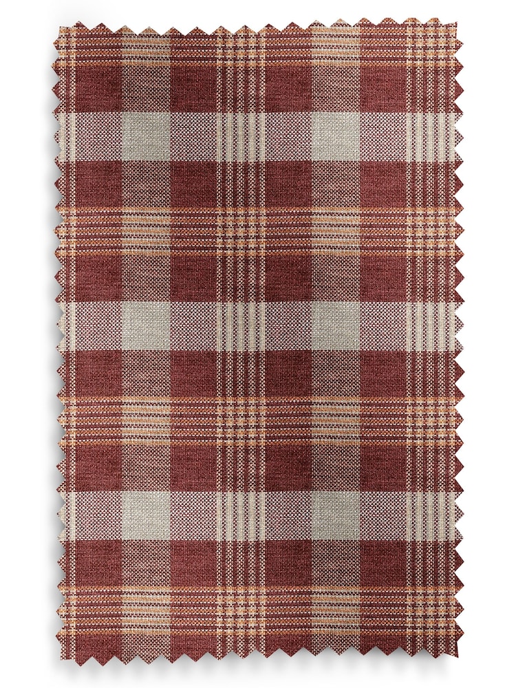 Red Cleveland Check Made To Measure Curtains - Image 8 of 8