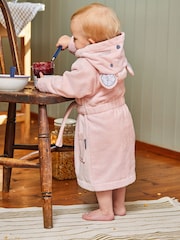 JoJo Maman Bébé Light Pink Mouse Cotton Towelling Robe - Image 1 of 6