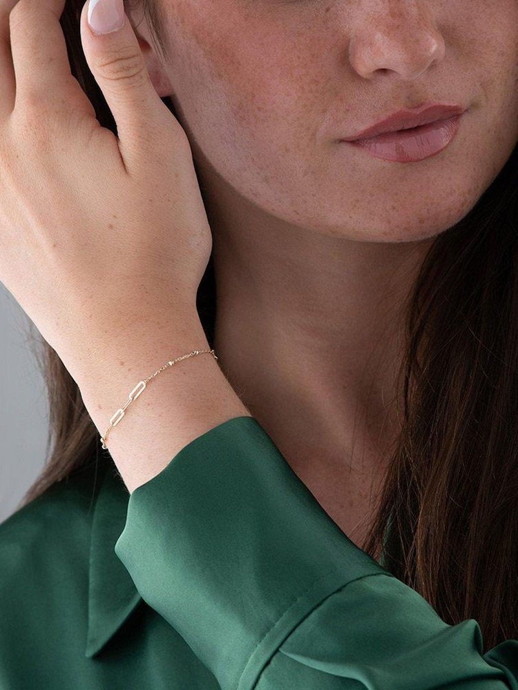Beaverbrooks 9ct Yellow Gold Paperlink Bracelet - Image 2 of 3