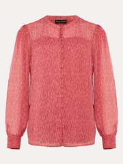 Phase Eight Black Sharpay Printed Chiffon Blouse - Image 6 of 6