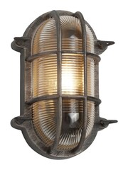 Searchlight Silver Oz Oval Silver Outdoor Wall Light - Image 3 of 3