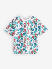 White/Aqua Blue Sonic Licensed T-Shirt 2 Pack (3-16yrs) - Image 2 of 7
