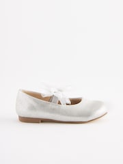 Silver Bow Mary Jane Occasion Shoes - Image 2 of 6