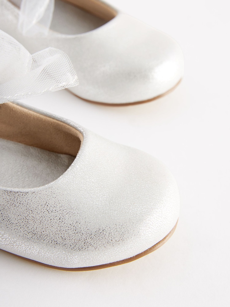Silver Bow Mary Jane Occasion Shoes - Image 6 of 6