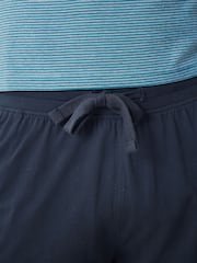 В синюю полоску - Стандартный крой - Набор из пижамных шортов из % 2 100 - Изображение 5 из 11