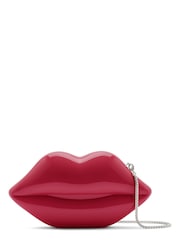 Lulu Guinness Pink Lips Clutch Bag - Image 1 of 4