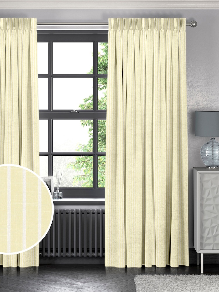 Yellow Franklin Made To Measure Curtains - Image 1 of 9 Yellow Franklin Made To Measure Curtains - Image 1 of 9