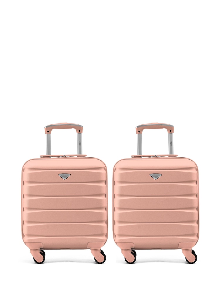 Flight Knight EasyJet Underseat 45x36x20cm 4 Wheel ABS Hard Case Cabin Carry On Suitcase Set Of 2 - Image 1 of 9