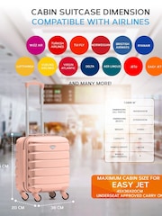 Flight Knight EasyJet Underseat 45x36x20cm 4 Wheel ABS Hard Case Cabin Carry On Suitcase Set Of 2 - Image 2 of 9