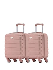 Flight Knight EasyJet Underseat 45x36x20cm 4 Wheel ABS Hard Case Cabin Carry On Suitcase Set Of 2 - Image 7 of 9