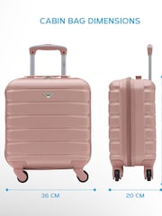 Flight Knight EasyJet Underseat 45x36x20cm 4 Wheel ABS Hard Case Cabin Carry On Suitcase Set Of 2 - Image 8 of 9