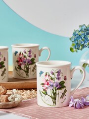 Portmeirion White Botanic Garden 50th Anniversary Mug - Image 2 of 6