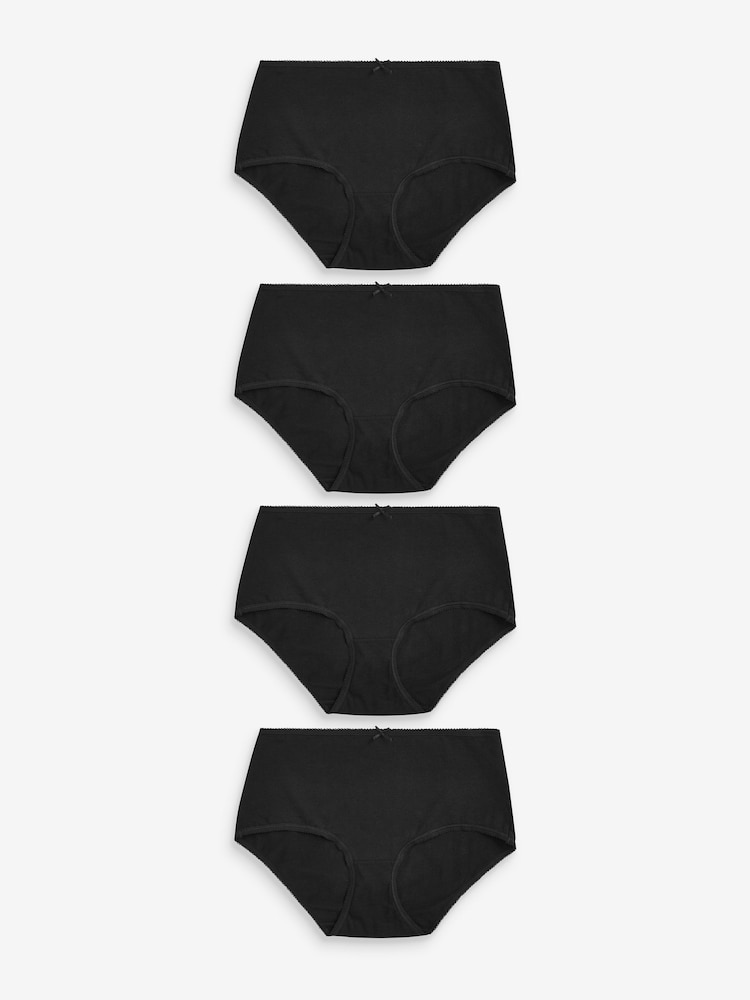 Noir - Culotte en coton riche 4 Pack - Image 1 of 4
