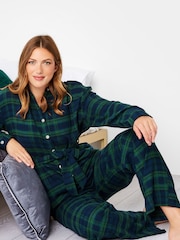 Long Tall Sally Green Woven Check Onesie - Image 1 of 4