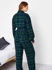 Long Tall Sally Green Woven Check Onesie - Image 2 of 4