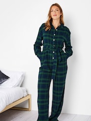 Long Tall Sally Green Woven Check Onesie - Image 3 of 4
