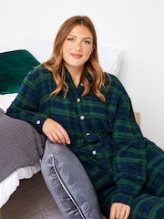 Long Tall Sally Green Woven Check Onesie - Image 4 of 4