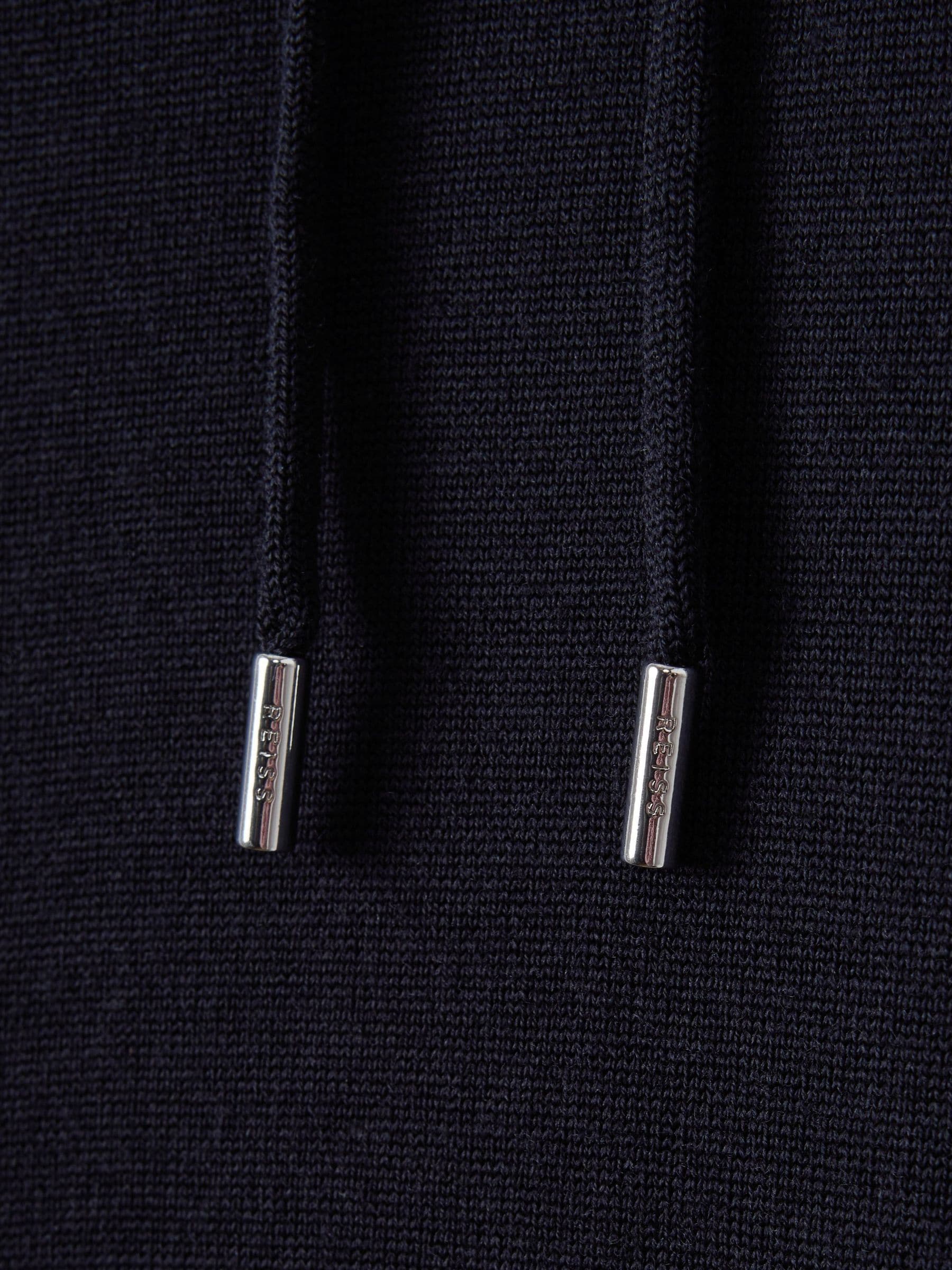 Buy Reiss Navy Holland Merino Wool Drawstring Hoodie from Next USA