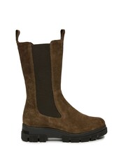 Celtic & Co. Chunky Tall Brown Chelsea Boots - Image 1 of 5