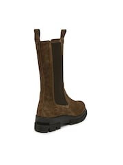 Celtic & Co. Chunky Tall Brown Chelsea Boots - Image 3 of 5