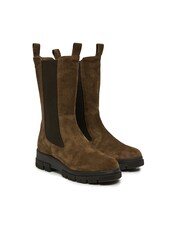 Celtic & Co. Chunky Tall Brown Chelsea Boots - Image 4 of 5