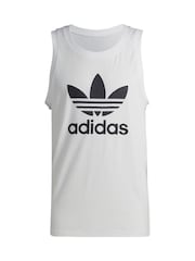 adidas Originals White Adicolor Classics Trefoil 100% Cotton Tank Top - Image 5 of 5