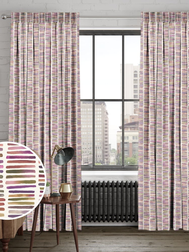 Berry Purple Clapton Made To Measure 100% Cotton Curtains - Image 1 of 9