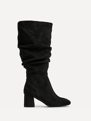 Linzi Black Inferno Wide Fit Ruched High Leg Boots - Image 2 of 5