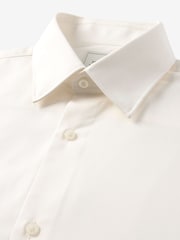 Cream Ivory Regular Fit Easy Care Single Cuff Shirt - Image 6 of 7