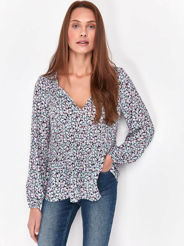 Sonder Studio Bluse mit Konfettidruck, Blau - Bild 1 von 4