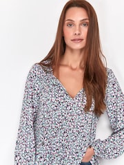 Sonder Studio Bluse mit Konfettidruck, Blau - Bild 2 von 4