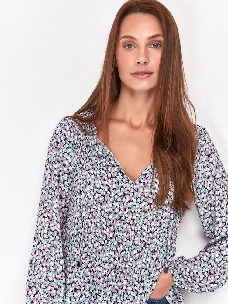 Sonder Studio Bluse mit Konfettidruck, Blau - Bild 2 von 4