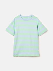 Joules Boys' Laundered Blue Striped Short Sleeve T-Shirt - Image 1 of 4