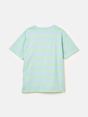 Joules Boys' Laundered Blue Striped Short Sleeve T-Shirt - Image 2 of 4