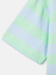 Joules Boys' Laundered Blue Striped Short Sleeve T-Shirt - Image 3 of 4