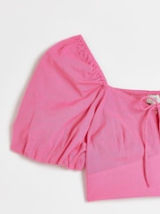 River Island Bright Pink Petite Milkmaid Top - Image 7 of 7