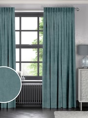 Riviera Blue Abbott Made To Measure Curtains - Image 1 of 9