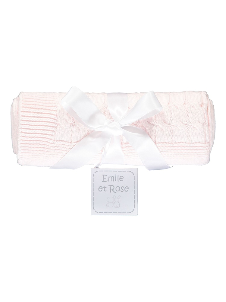 وردي - بطانية منسوجة للبيبي من القطن 100% من Emile Et Rose - صورة 2 من 4